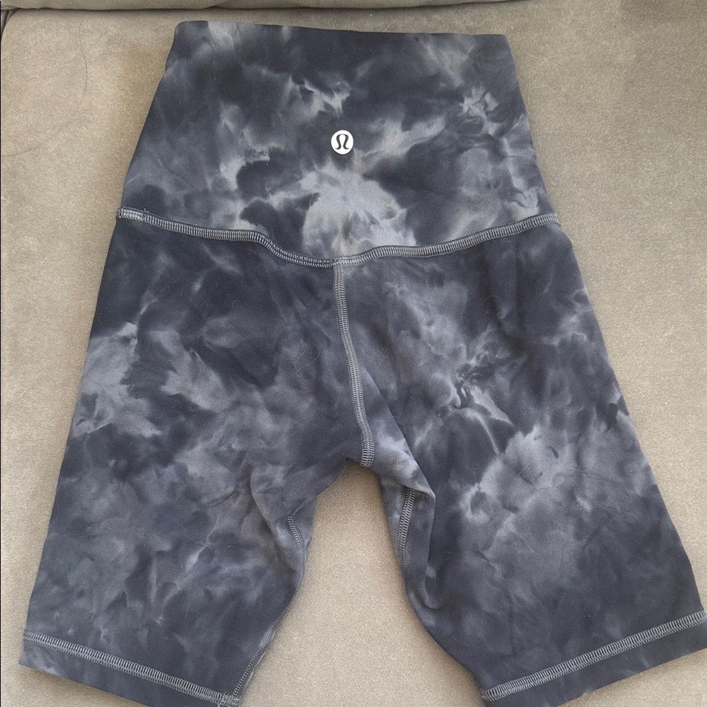 lululemon athletica Charcoal Tie-Dye Athletic Shorts